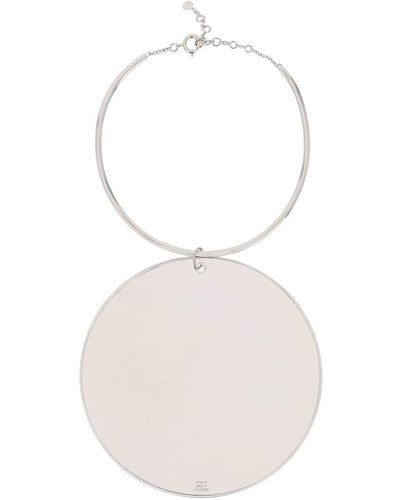 Courreges Courreves Mirror Charm Halskette - Weiß