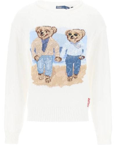 Polo Ralph Lauren Ralph & Ricky Bear Pullover - Wit
