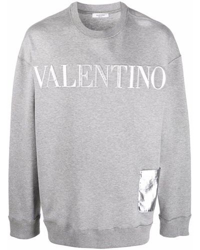 Valentino Sweat-shirt de logo - Gris