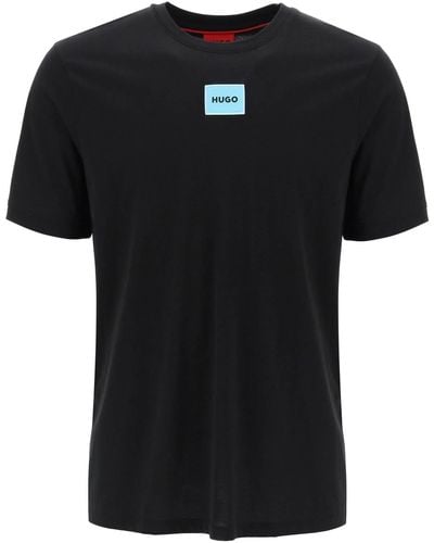 HUGO Diragolino Logo T camisa - Negro