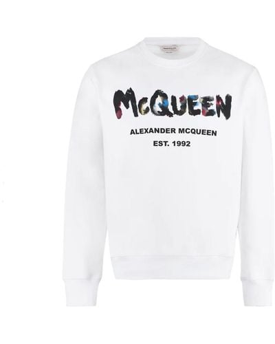 Alexander McQueen Sudadera logo de - Blanco