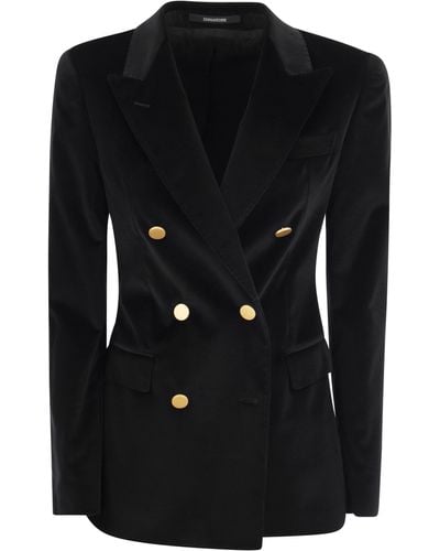 Tagliatore Paris Velvet Chaqueta - Negro