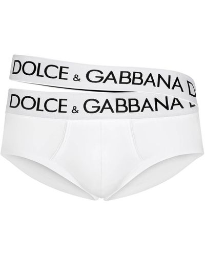 Dolce & Gabbana Calzoncillos de 'Brando' con pretina doble - Blanco