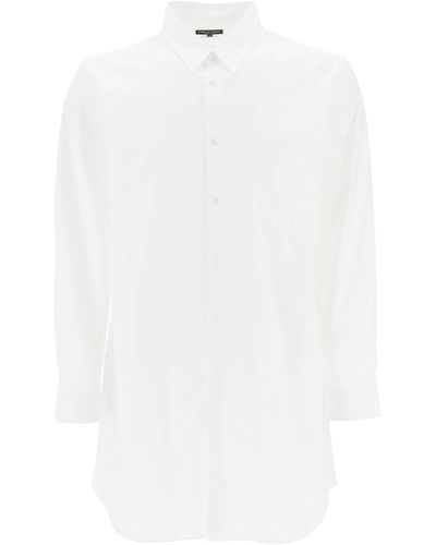 Comme des Garçons Maxi Shirt In Poplin - Blanc