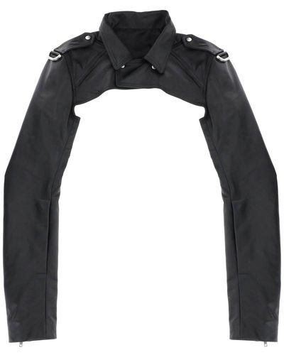 Rick Owens Giacca Biker Stile Bolero - Nero