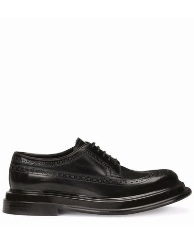 Dolce & Gabbana Leer Derbies - Zwart