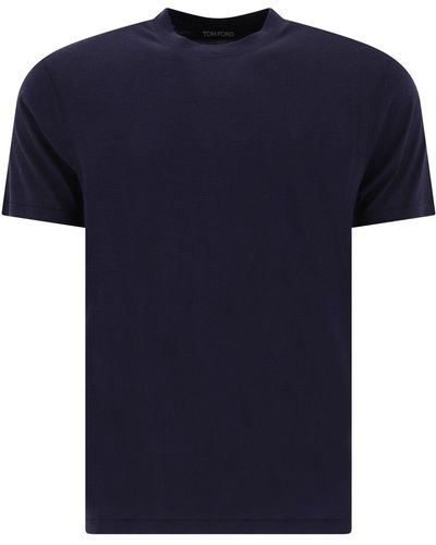 Tom Ford Lyocell T -shirt - Blauw