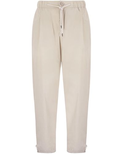 Herno Licht Stretch Nylon Broek - Naturel