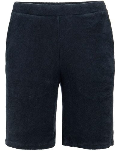 Majestic Coton majestueux et shorts modaux des Bermudes - Bleu