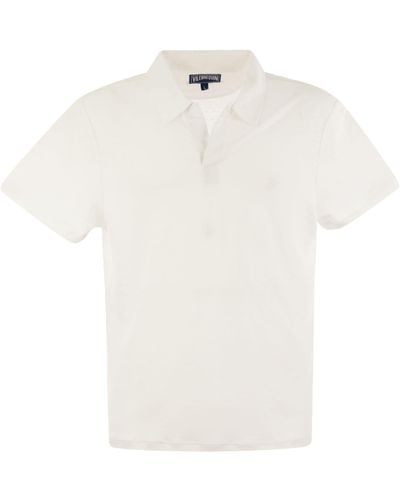 Vilebrequin Kurzärmeliges Leinenpolohemd - Weiß
