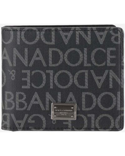 Dolce & Gabbana All Over Monogrammed Wallet - Gray