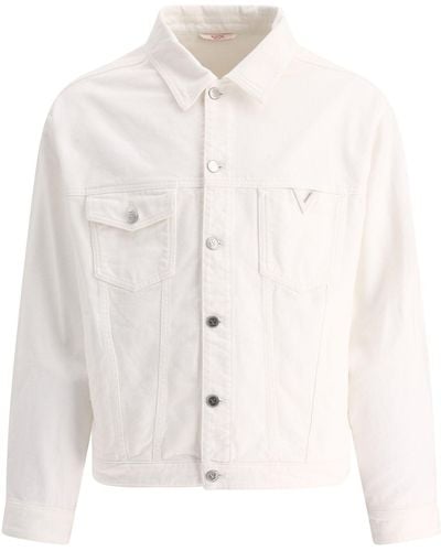 Valentino Veste en jean avec détail v. - Blanc