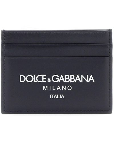 Dolce & Gabbana Logo Lederkarteninhaber - Blau