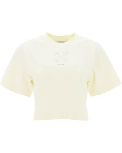 Off-White c/o Virgil Abloh Cropped T-shirt With Arrow Motif - White