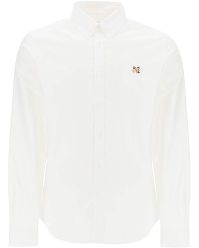 Maison Kitsuné "Mini Fox Head Oxford Shirt" - Blanc