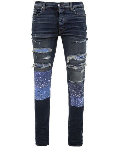 Amiri Vintage Bandana Patch Jeans - Blau