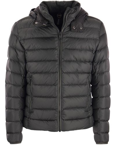 Colmar E Concrete Down Jacket With Detachable Hood - Black