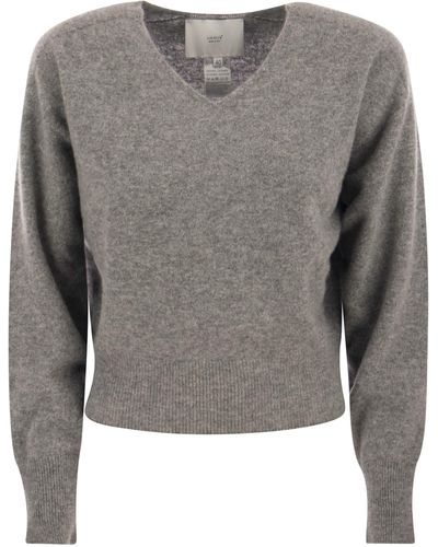 Vanisé Vanisé Francy Cashmere V Neck Sweater - Gray