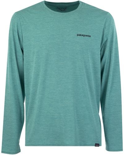 Patagonia Langarmed T -Shirt mit Logo - Grün