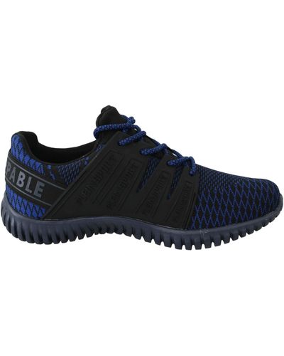 Philipp Plein Polyester Runner Mason Sneakers Shoes - Blau