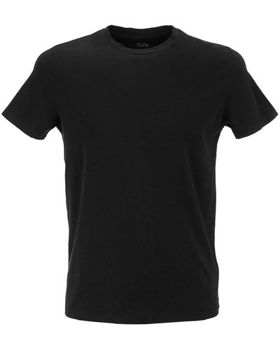 Majestic Slim Crew Neck T -shirt - Zwart
