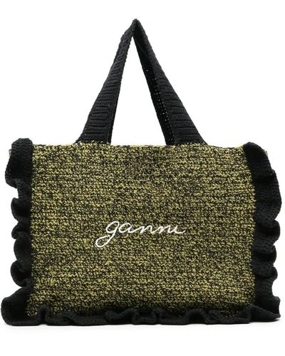 Ganni A5812 Vrouw Black Bag - Groen