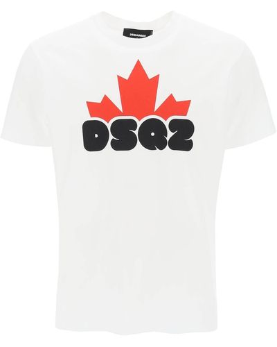 DSquared² Gedrucktes T -Shirt - Blanc