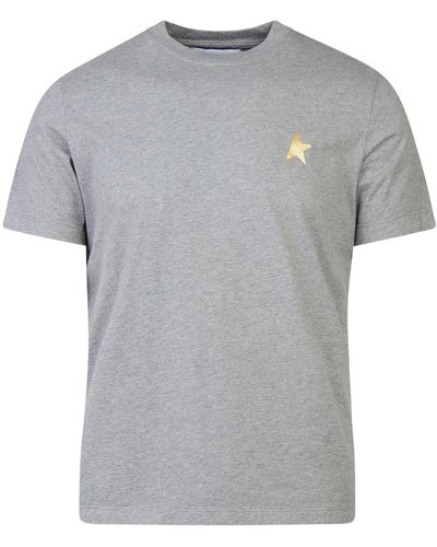 Golden Goose Cotton Star T Shirt - Gray