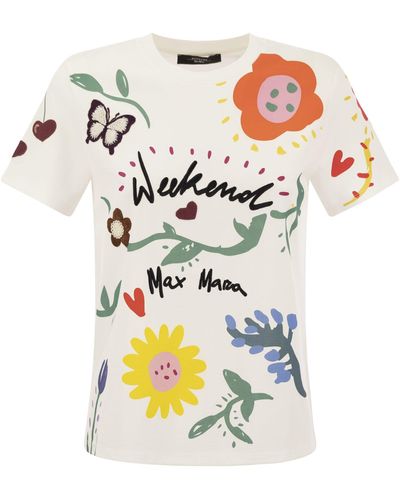 Weekend by Maxmara Week-end Max Mara Cinema Jersey T-shirt avec imprimé - Blanc
