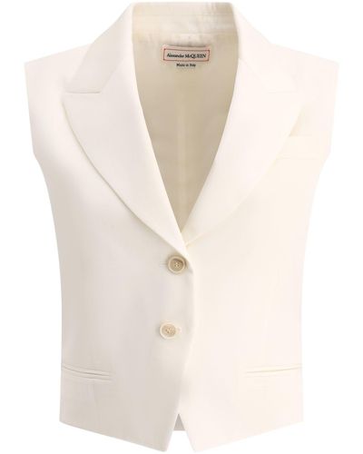 Alexander McQueen Single-Breasted Vest - White