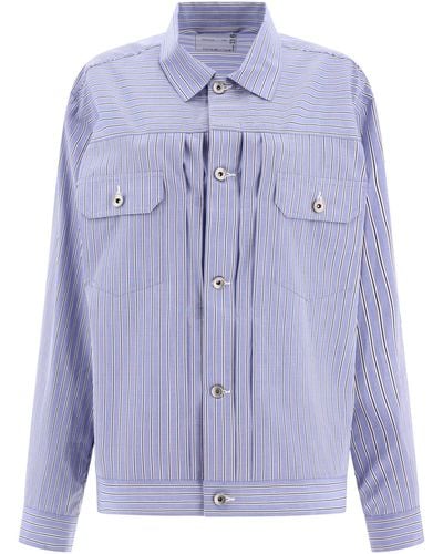 Sacai "thomas Mason" Shirt - Blauw