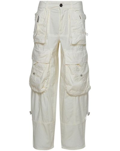 DSquared² Cotton Blend Cargo Pants - White