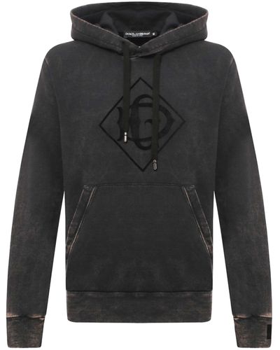 Dolce & Gabbana Logo Hooded Sweatshirt - Schwarz