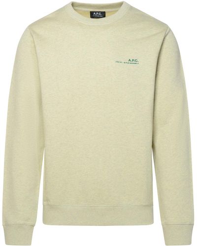 A.P.C. Sweat-shirt en coton vert - Neutre