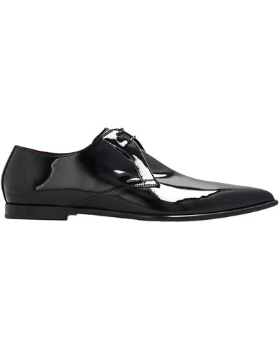 Dolce & Gabbana Achille Leer Derbies - Zwart