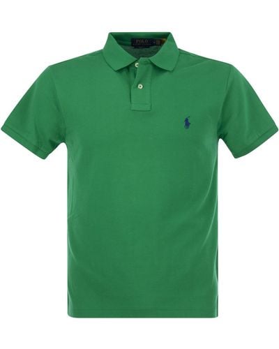Polo Ralph Lauren Slim Fit Pique Polo Shirt - Groen