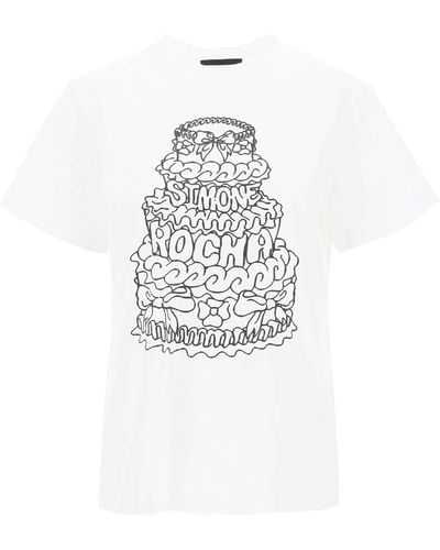 Simone Rocha Cake Crewneck T -shirt - Wit
