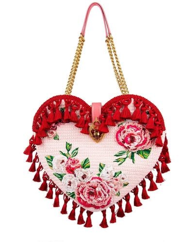 Dolce & Gabbana Bolso Mi Corazón De Ganchillo - Rojo