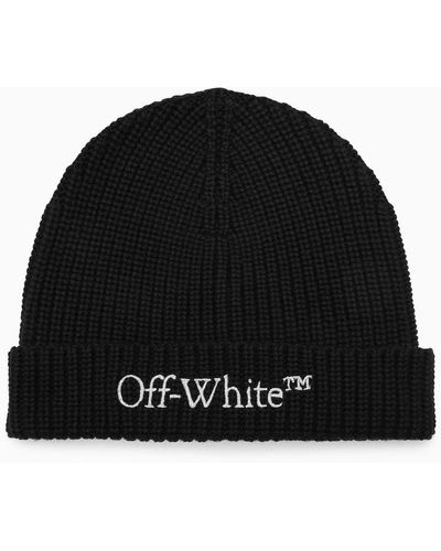 Off-White c/o Virgil Abloh Off White Tm Black Wool Hut Mit Logo - Zwart