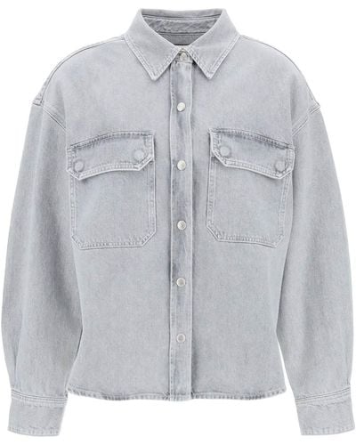 Agolde Gwen Denim Shirt For - Gray