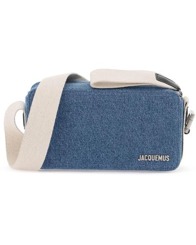 Jacquemus Borsa Messenger 'Le Cuerda Orizzontale' Con Dettaglio Logo L - Blu