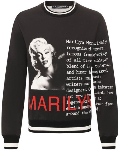 Dolce & Gabbana Marilyn Monroe Felpa con cappuccio - Nero