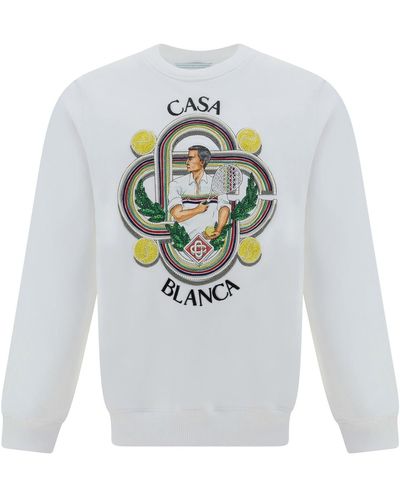 Casablancabrand Cotton Logo Sweatshirt - White
