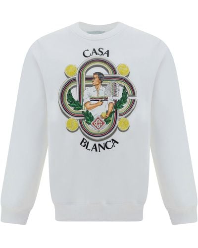 Casablancabrand Cotton Logo Sweatshirt - Weiß