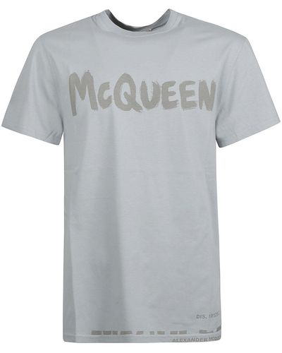 Alexander McQueen Logo T -Shirt - Grau