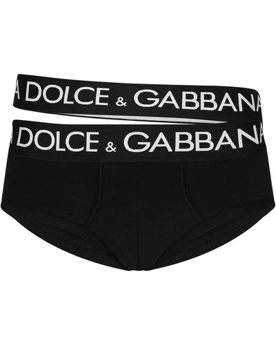 Dolce & Gabbana 'Brando' Unterwäsche-Slip mit doppeltem Bund - Schwarz