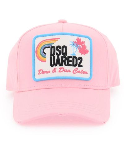 DSquared² Baseballkappe mit Patch - Pink