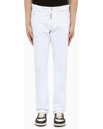 DSquared² Weiße Baumwoll -slim -jeans - Wit