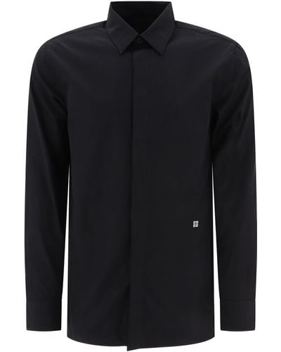 Givenchy Shirt In Poplin - Zwart