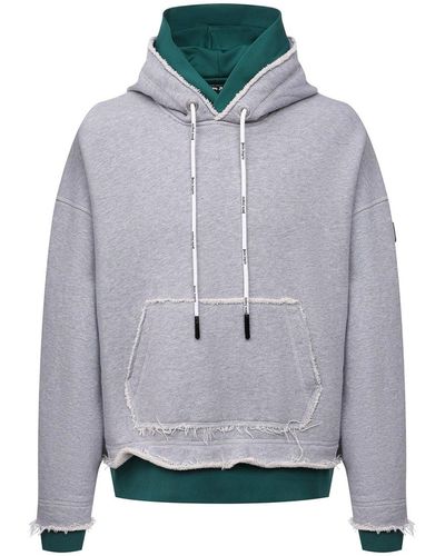 Palm Angels Double Layered Hoodie - Gray